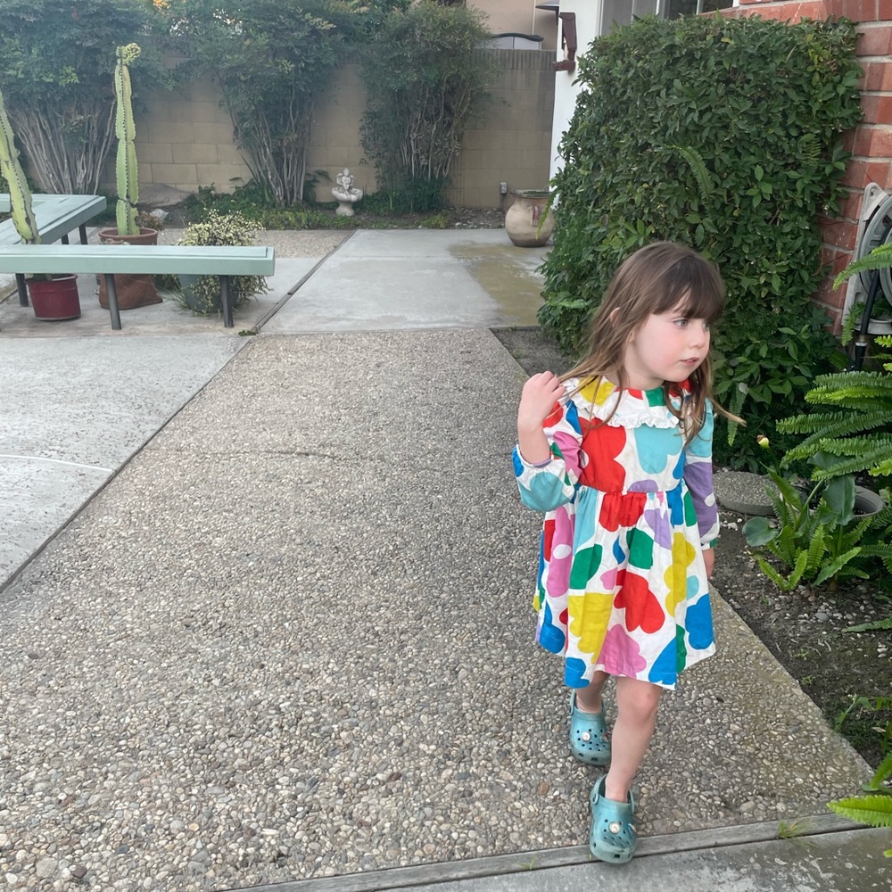 MINI BODEN Collared print dress